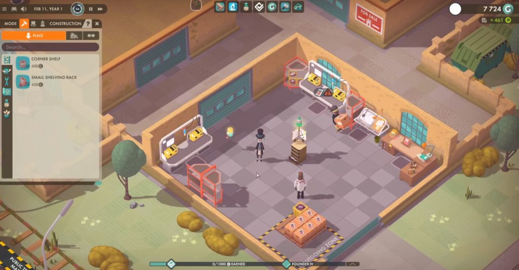 début du jeu de good company